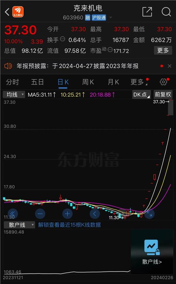 连续12天涨停！